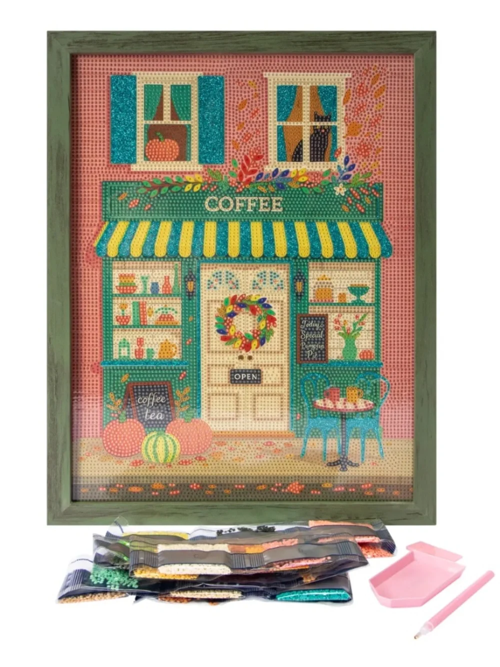 Fall/Halloween Diamond DIY Painting Framed Poster